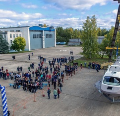 Спуск на воду нового речного судна на подводных крыльях "Валдай 45Р"-0